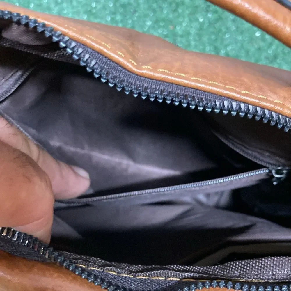 Weixier Anti-Theft Men's Brown Crossbody Messenger Bag (OKPM-04-019)